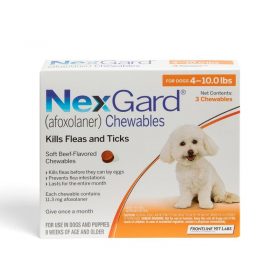 NexGard Chewables for Dogs 4-10 lbs (2-4 kg)