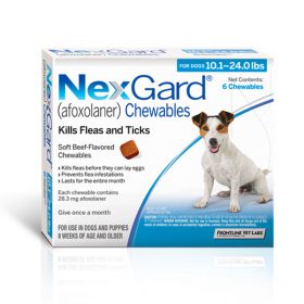 NexGard Chewables for Dogs 10.1-24 lbs (4.1-10 kg)