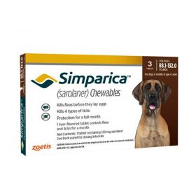 Simparica For Dogs 88.1-132 lbs (40.1-60 kg)