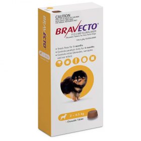 Bravecto Chews For Dogs 4.4-9.9 Lbs (2-4.5 Kg)