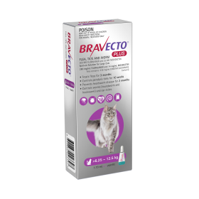 Bravecto Plus Topical Solution for Cats 13.8-27.5 lbs (6.25-12.5 kg)