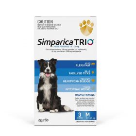 Simparica TRIO Chewable Tablets for Dogs 22.1-44 lbs (10.1-20 kg)