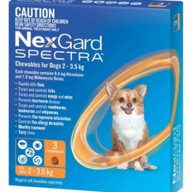 NexGard Spectra for Dogs 4.4-8 lbs (2-3.5 kg)