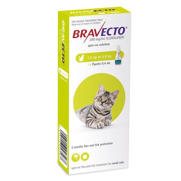 Bravecto for Small Cat GREEN 1 Dose