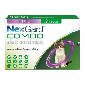 NexGard Combo For Cats Up to 5.5 lbs (<2.5 kg)