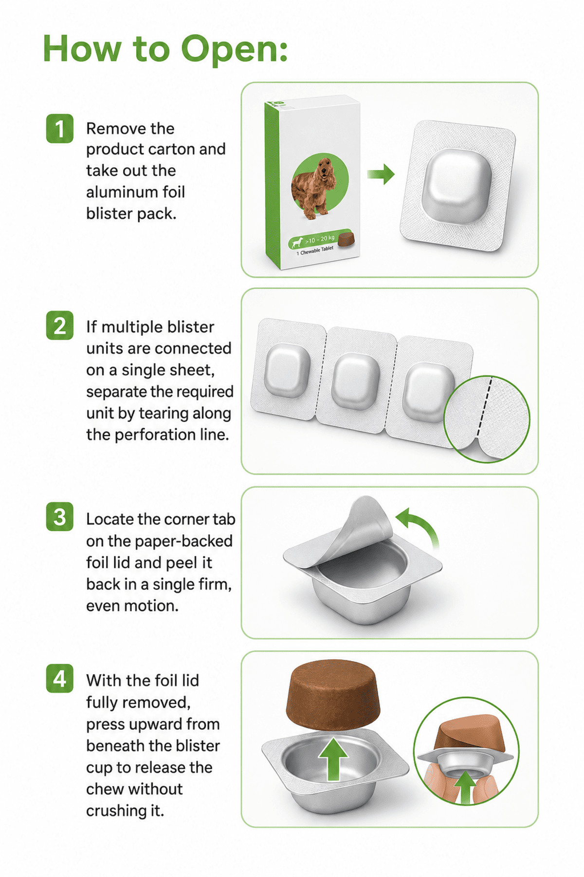 how to open a bravecto chews for a 22 - 44 lb dog