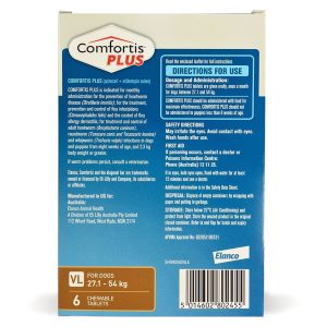 Comfortis Plus For Dogs Brown XLarge 27.1-54kg back box