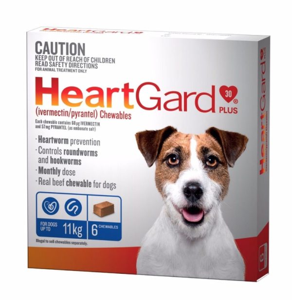 Heartgard Plus Chewables for Dogs Up to 25 lbs (Up to 11 kg) Australia pack
