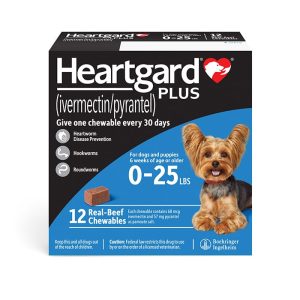 Heartgard plus up to 25 Lbs 12 chews