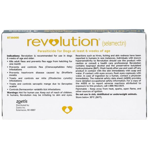 Instructions for Revoluion for dogs 40-85 lbs