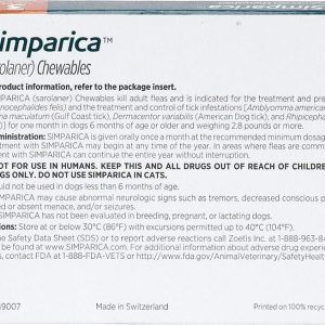 Instructions for Simparica for Dogs 11-22 lbs
