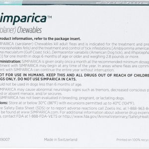 Instructions for Simparica for Dogs 22-44 lbs