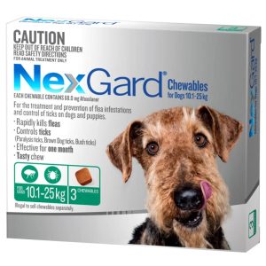 NexGard Chewables for Dogs 10.1-25 kg