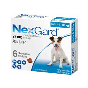 NexGard Chewables for Dogs 10.1-24 lbs (4.1-10 kg)