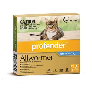 Profender Allwormer for Cats 2.5-5 kg 2 pack