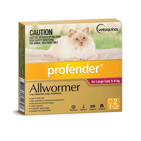 Profender Allwormer for Cats 5-8kg 2 pack