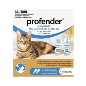 Profender for cat 2.5 to 5 kg new package