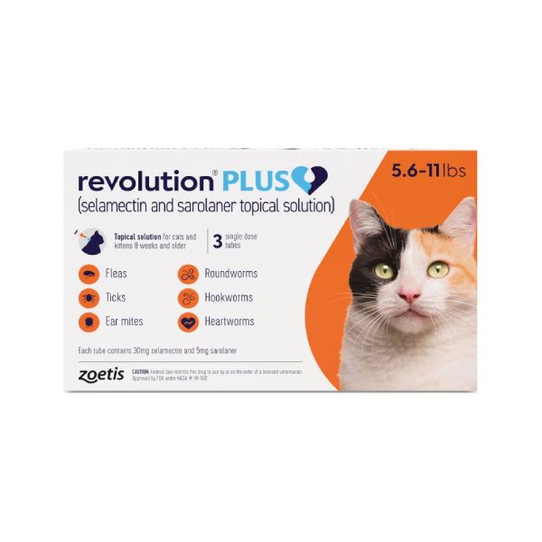 Revolution PLUS for Medium Cats 5.6-11 lbs Orange 3 Doses