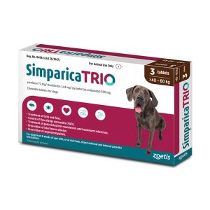 Simparica TRIO Chewable Tablets for Dogs 88.1-132 lbs image