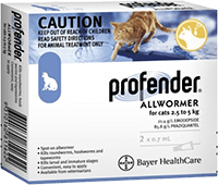 profender for cats category worms
