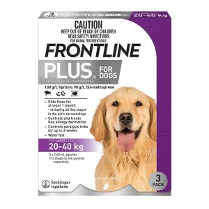 Frontline Plus For Dogs Large 20-40kg 3 Pack