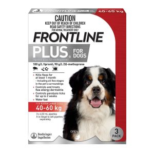 Frontline Plus For Dogs XLarge 40-60kg 3 Pack