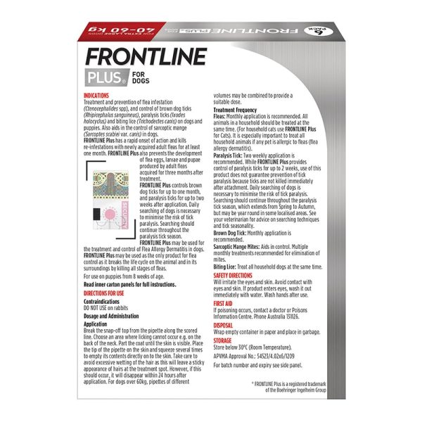 Frontline Plus for Dogs 89-132 Lbs (40-60 Kg) - Image 2