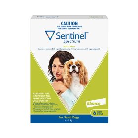 Sentinel Spectrum Chews for Dogs 8.1-25 Lbs (4-11 Kg)