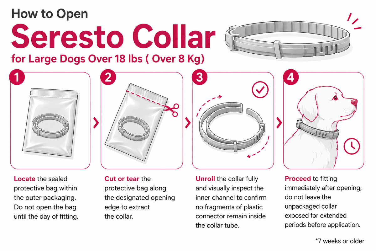 how to open seresto collar for large dogs 18 lbs