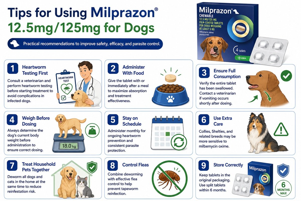 Practical tips for using Milprazon 12.5mg/125mg
