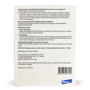 Interceptor Spectrum For Dogs 22-45kg Blue back box