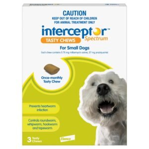 Interceptor Spectrum For Dogs 4-11kg Green 3 chews