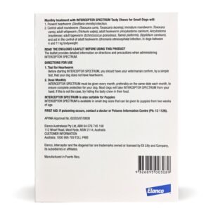 Interceptor Spectrum For Dogs 4-11kg Green back box