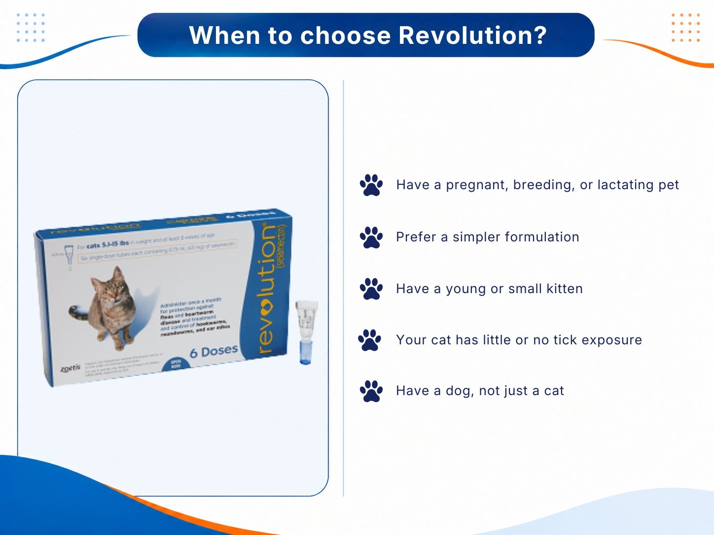 Listing five situations where Revolution may be preferred.