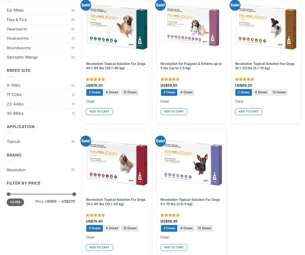 Buy Revolution for dogs